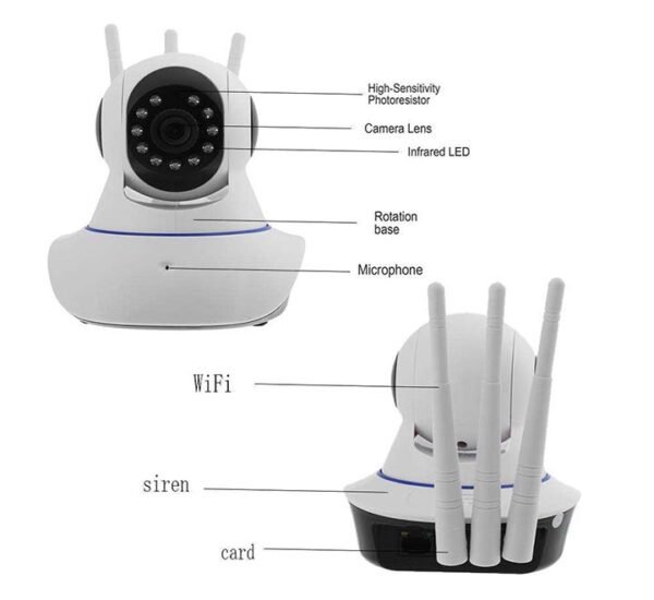 WIFI IP Security Camera wireless 360 view PT Baby Monitor V380 - Image 2